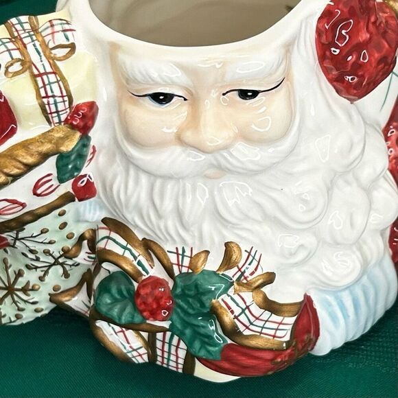Vintage Avon Tea Pot Red Ceramic Handpainted St. Nicholas Santa Claus Bone China - Picture 10 of 12